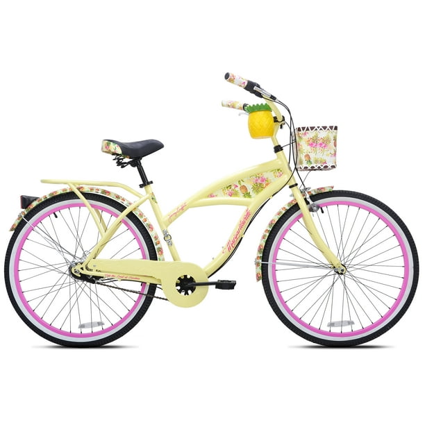 Kent 26" Margaritaville Women's 3Speed Cruiser Bike, Yellow Walmart