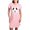 Pink, variant on - Stitched Panda Face - Women's Nightshirt