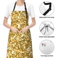 thumbnail image 4 of Kdxio Glitter Gold Apron with Pockets Adjustable Kitchen Aprons for Men Women Waterproof Aprons for Cooking,Drawing,Crafting, Baking Household Cleaning, 4 of 8