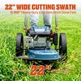 thumbnail image 2 of SENIX 22" 160cc Gas Brush Cutter,Weed Eater,Lawn Mower,Field Trimmer, 4-Cycle, 0.155" Heavy-Duty Line, 14" All-Terrain High Wheels, 5-Position Adjustable,Steel Deck, 2 of 8