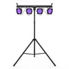 CHAUVET 4 BAR 4BAR DMX LED Stage Wash Light System w/ Case, Foot Switch & Tripod