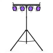 CHAUVET 4 BAR 4BAR DMX LED Stage Wash Light System w/ Case, Foot Switch & Tripod