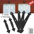 thumbnail image 1 of EASTIN Magnetic Garage Door Handle Accents Decorative Carriage 4 Hinges 2 Handles Hardware Set, 1 of 10