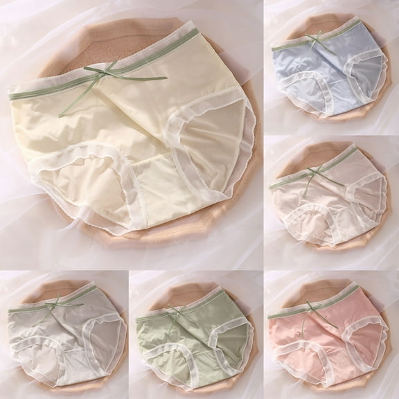 HVOBTTY Breathable Panties for Women, Womens Underwear, Women's Lace Underwear Traceless Underwear Female Green, XL