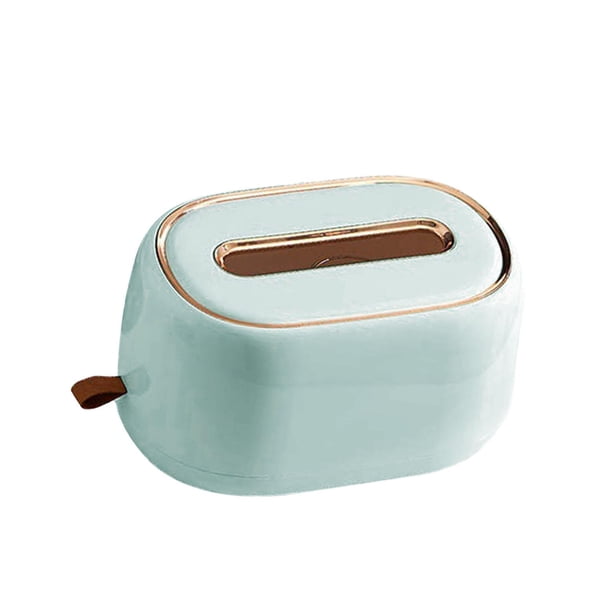 Caja dispensadora de pañuelos rectangular Cajas de almacenamiento de pañuelos Caja de servilletas de montaje en pared para Verde claro