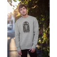 thumbnail image 2 of Outline Zodiac Sign Scorpio Sweatshirt Men -Image by Shutterstock, Male x-Large, 2 of 4