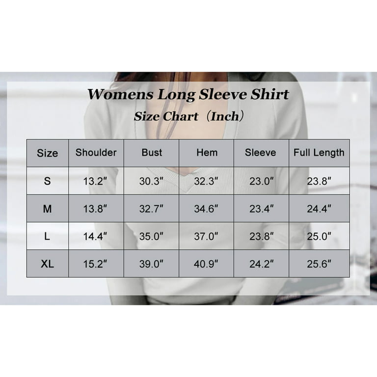 Womens Long Sleeve Shirt Top Deep V Neck Ribbed Knit Casual Slim Fit Basic  Sexy T-Shirt