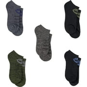 Timberland Boy's 5 Pack Half Cushioned No Show Socks, Medium, Assorted