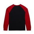 thumbnail image 2 of Men's Mitchell & Ness  Black/Red New Jersey Devils Legendary Slub Raglan Long Sleeve T-Shirt, 2 of 5