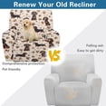 thumbnail image 4 of Kuiaobaty Dachshund Paws Print Recliner Couch Cover Breathable Lazy Boy Chair Cover with Side Pocket Stretch Reclining Sofa Slipcover Washable Reclining Slipcover for Pets, 4 of 8