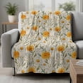 thumbnail image 2 of Spring Daisy Blanket Soft Cozy Warm Throw Blanket for Couch, Plush Fuzzy Flannel Fleece Blankets for Sofa, Country Vintage Yellow White Floral Leaf Bed Blankets Lightweight Gifts for Women, 50"x80", 2 of 9