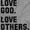 Sport Grey, variant on Love God and Others Christian Quote Crewneck T Shirts Boy Girl Teen Brisco Brands X