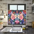 thumbnail image 4 of Yayeee Kitchen Curtains Tier Pair Light Filtering 27"x24" Rod Pocket Short Cafe Window Panel, Vibrant Pink Floral Pattern, 4 of 7