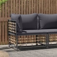 thumbnail image 1 of vidaXL Garden Corner Sofa with Dark Grey Cushions Poly Rattan, 1 of 5