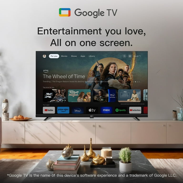 FPD 55-inch 4K UHD HDR10+ Smart TV with Google TV - Voice Control