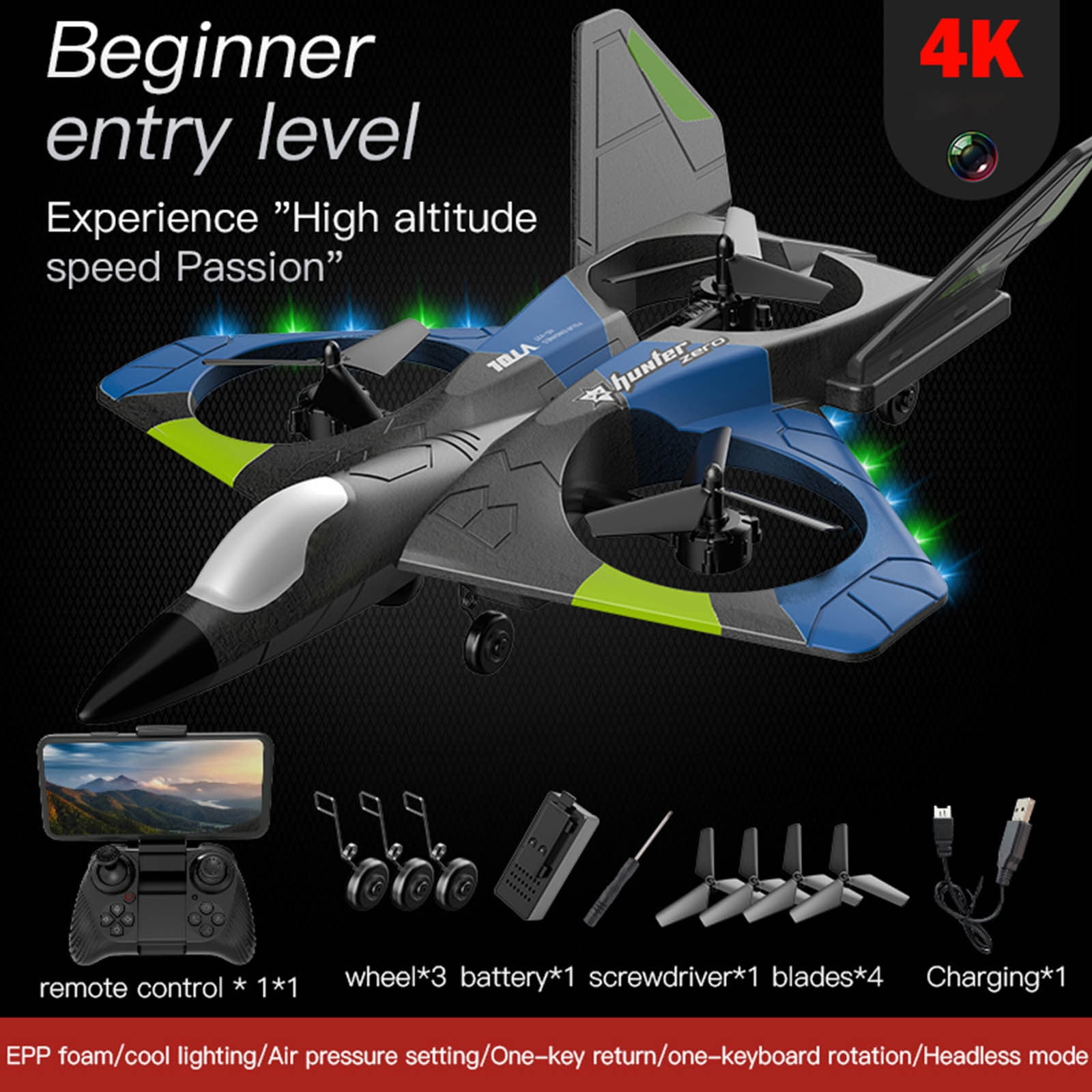 New v27 rc Glider Drones Remote Control 4k hd Camera rc Airplane