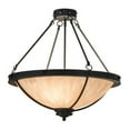 thumbnail image 3 of Meyda Tiffany 205083 Freya 3 Light 24" Wide Semi-Flush Bowl Ceiling Fixture - Wrought Iron, 3 of 3