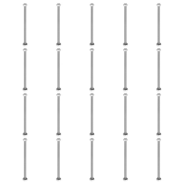 M4 x 70mm 304 Tornillos de cabeza hexagonal de acero inoxidable, tuercas, kit de assortimento de arandelas planas y de bloqueo, 20 juegos