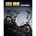 thumbnail image 4 of SUNTIBYE SE1 Bicicleta Eléctrica de Montaña Plegable para Adultos, Motor de 1000W, 28MPH, Batería de 48V 15Ah, E Bike de Llanta Ancha de 20", UL2849, Blanca, 4 of 6