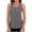 Gray, variant on Women Tank Top Sleeveless T Shirt Blouses Solid Round Neck Pullover Cami with Ruched Detail Summer Outfits
