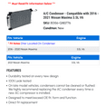 thumbnail image 2 of A/C Condenser - Compatible with 2016 - 2021 Nissan Maxima 3.5L V6 2017 2018 2019 2020, 2 of 2