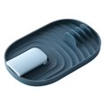 thumbnail image 1 of Organizador de cocina azul, estante de almacenamiento para tapas de ollas, soporte para cuchara, herramientas de cocina sin perforar, organizador de almacenamiento de cocina, 1 of 5