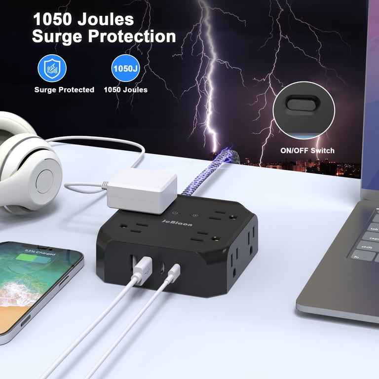JcBlaon 12-in-1 Power Strip with USB Charging Ports photo 5