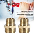 thumbnail image 2 of Reductor de boquilla hexagonal de latón de 3/4" a 1/2", accesorio macho para conexiones de tubos de agua, diseño reforzado, 2 of 8
