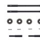 thumbnail image 2 of Ejes de transmisión perfke Eje de transmisión universal para Axial SCX10II, 2 of 5