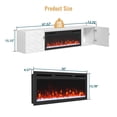 thumbnail image 7 of Boyel Living Floating Fireplace TV Stand , Modern Entertainment Center w/ 36" Electric Fireplace, Wall Mounted Electric Fireplace TV Console for Living Room Bedroom, White, 7 of 7