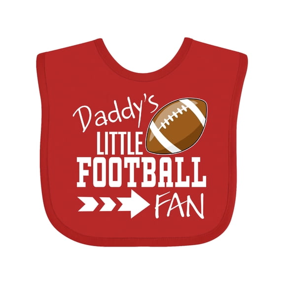 Inktastic Daddy's Little Football Fan Boys or Girls Baby Bib