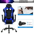 thumbnail image 7 of YRLLENSDAN Gaming Chair Office Chair Desk Chair Massage PU Leather Recliner Racing Chair with Headrest Armrest Footrest Rolling Swivel Task PC Ergonomic Computer Chair for Back Support, Blue, 7 of 7