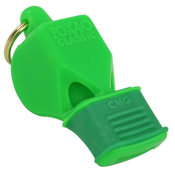 Fox 40 Classic CMG Safety 3-Chamber Pealess Whistle, Green