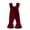 Burgundy, variant on IROINNID Toddler Girl's Solid Ruffles Overalls Flared Trousers