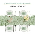 thumbnail image 3 of Bxaolu 1PC Cheesecloth Table Runner - 5.9ft Boho Gauze Cheese Cloth Table Runners for Bridal&nbsp;Decoration Wedding Party Summer Garden Farmhouse[Pink], 3 of 6