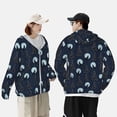 thumbnail image 4 of Fotbe Night Forest Wolf Chaqueta con Protección Solar UPF 50+ para Hombre y Mujer, Camisa con Capucha y Bolsillos-Small, 4 of 7