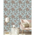thumbnail image 2 of Blue Floral Wallpaper Pre-Pasted - 25"W x 225"H, 2 of 3