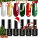 thumbnail image 3 of MEFA Juego de esmaltes de uñas de gel navideño, edición limitada, 6 colores burdeos, rojo, verde oscuro, purpurina en gel, esmalte de uñas para invierno, plata, oro, brillo, manicura, remojo, salón de, 3 of 4