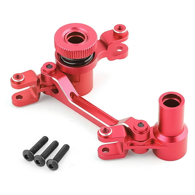 Red Metal Steering Upgrade Part for Traxxas UDR Unlimited Desert Racer 1/7 RC Car - BJM398 Replacement Component, 11x7x3cm Packing Size, 45g Weight, Includes 1 Remote Control Vehicle Steering Assembly