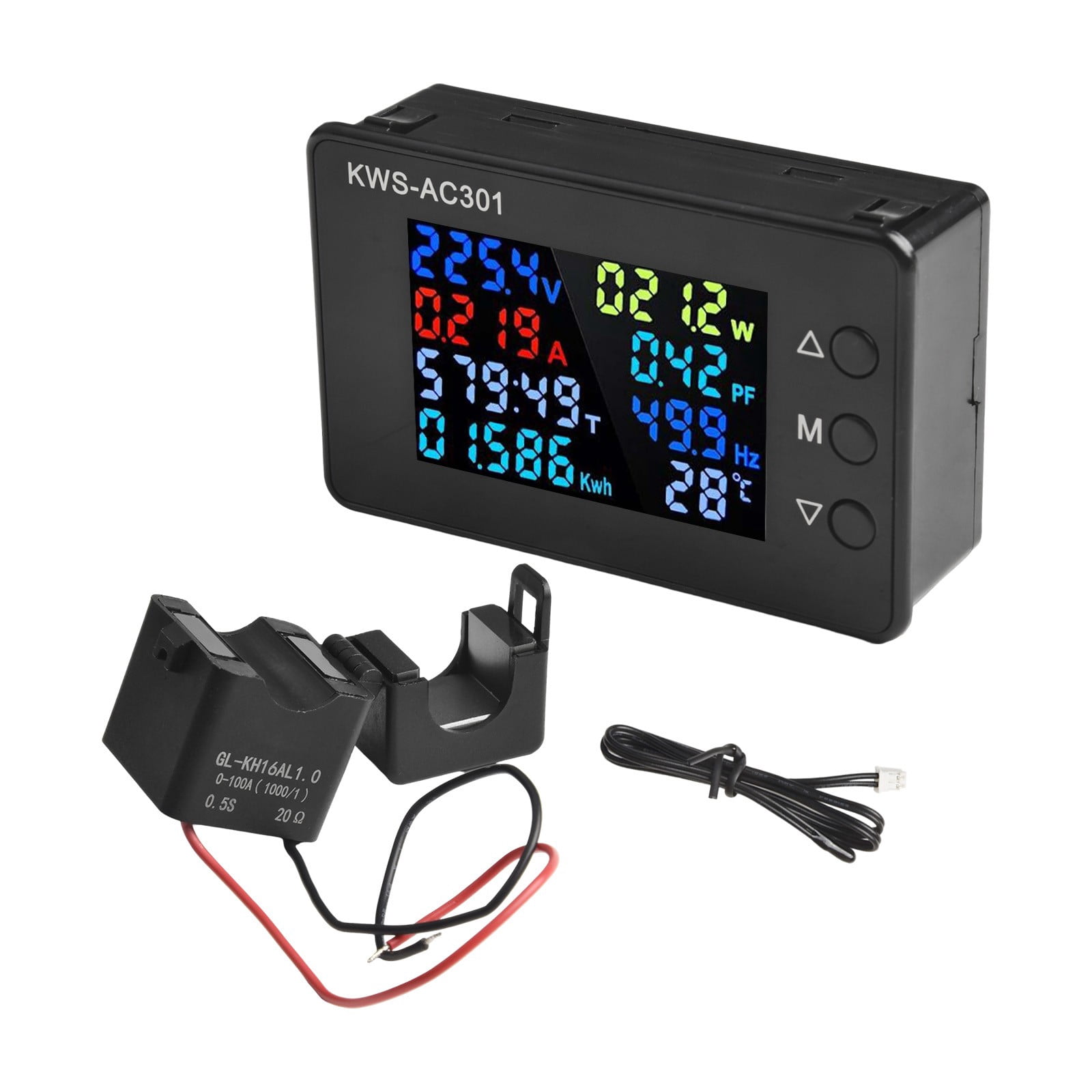 6-In-1 Multimeter Digital Voltmeter Ammeter 0-100A Electricity Meter Watt Meter
