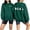 Green Pullover, variant on KEGIRLOM Oversized Halloween Sweaters for Women, Black Cat, Ghost, Pumpkin Print, Long Sleeve, Crew Neck, Halloween Outfits Orange