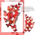 thumbnail image 4 of Billuyoard 12 Uds 3D mariposa pegatina de pared en la pared decoración del hogar mariposas para niños habitación de bebé dormitorio techo decoración Decoración del hogar gran rojo Billuyoard HA002018-01, 4 of 6