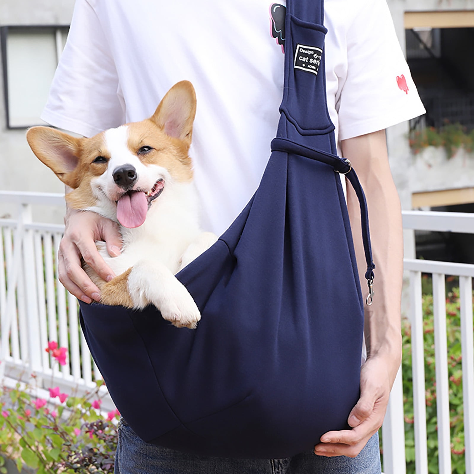 Portable Folding Dog Backpack for Travel and Outdoor Adventures with Secure Crossbody Design