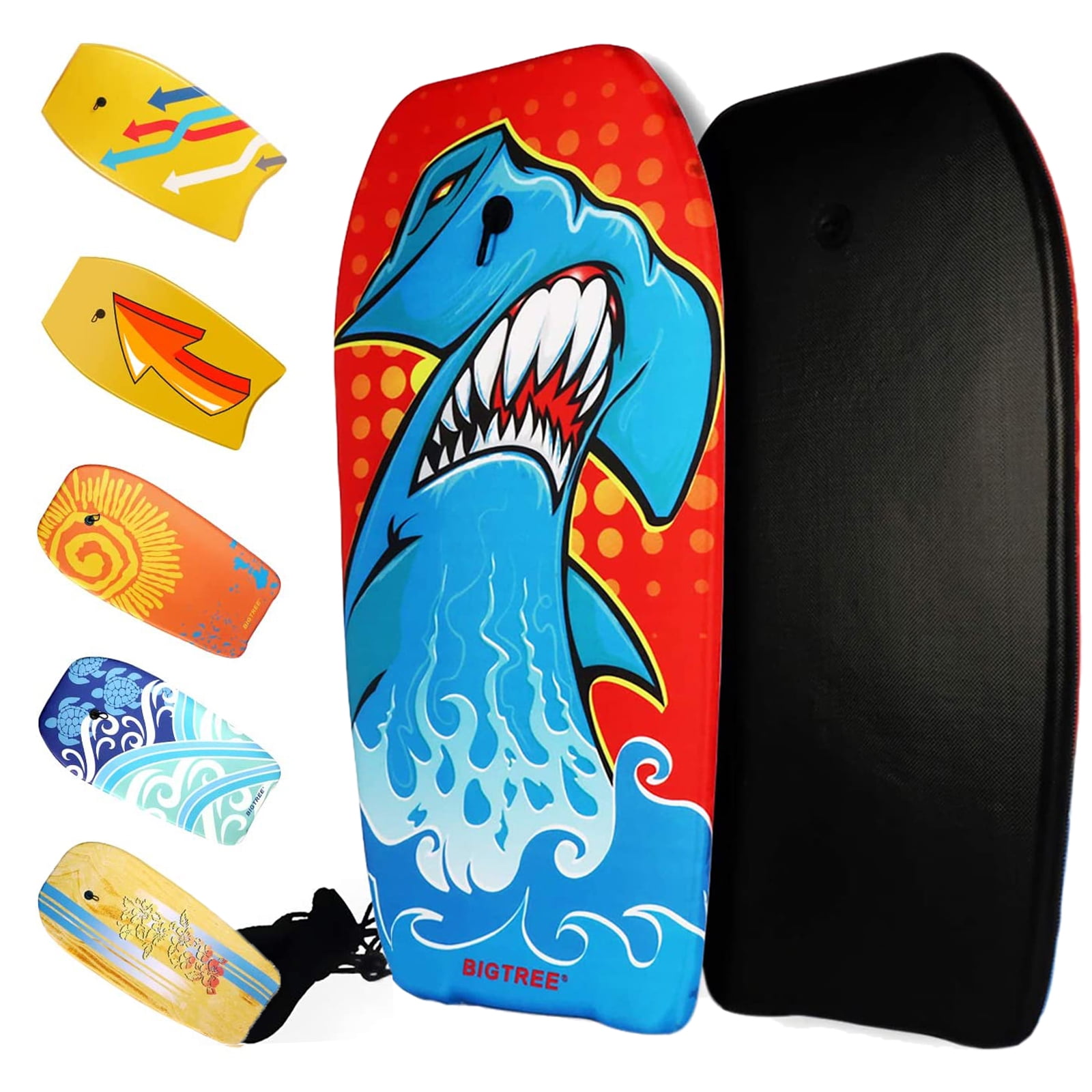 BIGTREE Bodyboard Kickboard Surfing Skimboard Wake Boogie Board for Beach Adult 41″, Blue