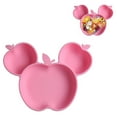 thumbnail image 2 of Assiette d'Alimentation Mignonne en Forme de Pomme pour Enfant, pour Bébés et Tout-Petits, Imperméable, Antidérapante, Portable, Réutilisable, Assiette de Souper en Silicone, 2 of 9