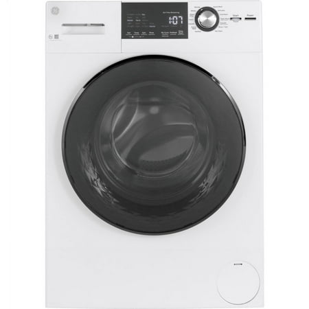 GENERAL ELECTRIC GFW148SSMWW 24 Frontload Washer with Steam 2.4 cu. ft. Capacity Plugs into Dryer or Wall Energy Star Electronic Touch Controls in White