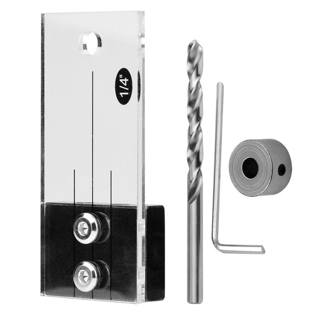 Guía de Perforación para Agujeros para clavijas, Juego de Brocas Escalonadas, Herramienta para Trabajar la Madera para Tableros de Madera, Compacta y Fácil de Usar,
