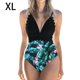 thumbnail image 2 of Naiovety Traje de baño de mujer Traje de baño de moda Traje de baño de moda Verde + Flor blanca S Deportes acuáticos Flor negra + verde SG Naiovety OD021064-19, 2 of 5