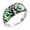 Silver Green, variant on Men's Stainless Steel Vintage Gothic Owl Ring Statement Hip Hop Jewelry Silver Purple Size 9