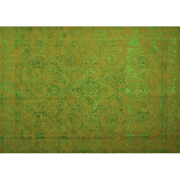 Ahgly Company Indoor Rectangle Persian Green Bohemian Area Rugs, 7' x 9'